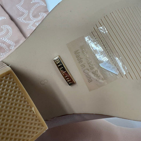 Billini Nude Faux Leather Western Knee High Boots Pointed Toe Size 8 New