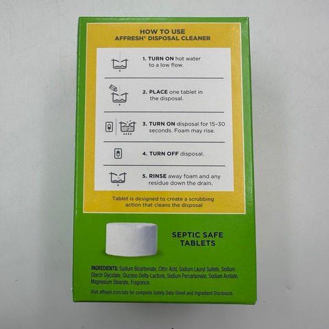 Affresh Disposal Cleaner Tablets 9-Pack (27 Count Total) Citrus Scent New