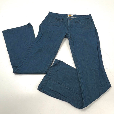 Vintage Y2K Antik Denim Women's Blue Bootcut Flare Sample Jeans Sz 0 Embroidered