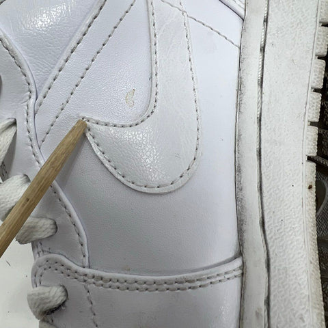 Nike Air Jordan 1 Mid White Cool Grey Sneakers 553558-100 Size 10.5