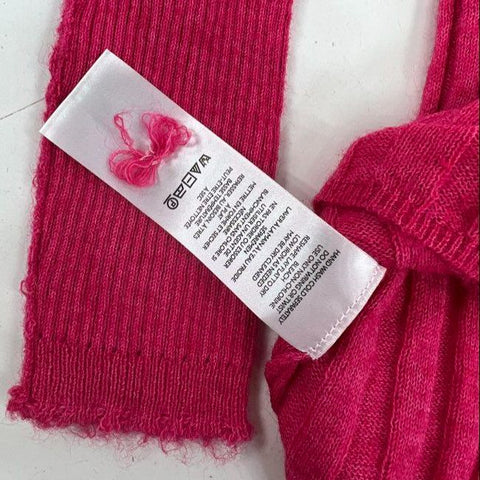 Pilcro Pink Rose NWT Wide Ribbed V-Neck Sweater Pullover Women's XS