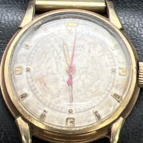 Vintage Wittnauer Automatic Wristwatch Gold Tone Round Dial Expandable Band