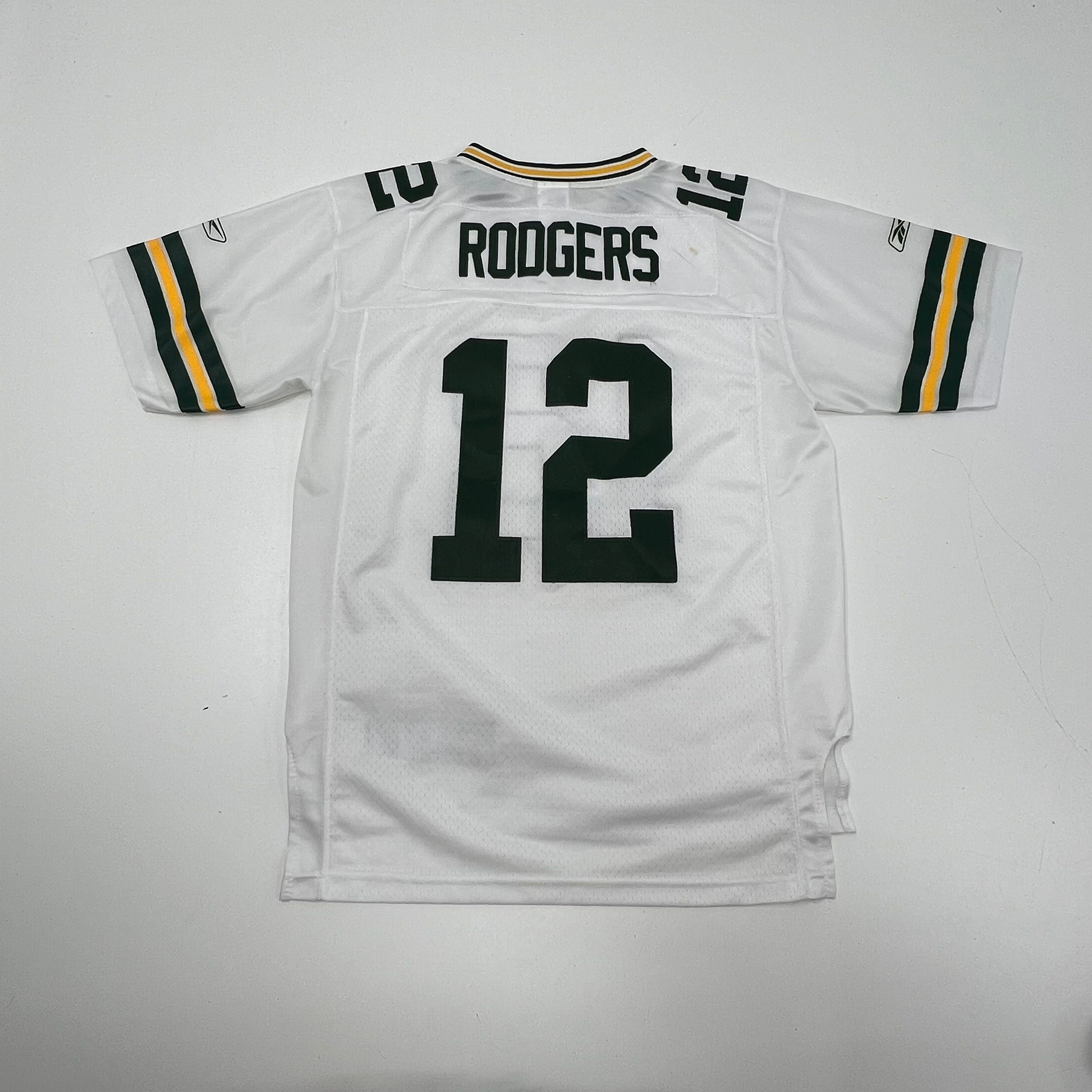 Lot 2 Green Bay Packers Aaron Rodgers #12 Jersey Reebok Majestic Youth L Adult M