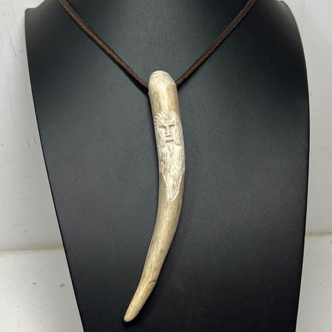 1996 Carved Horn by Brad Ridgely Necklace