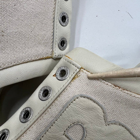 Rucoline Agile Jackie 226A GlitterNet Argento Cream High Top Sneaker Size 7