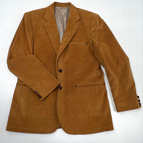 Vintage Circle S Western Corduroy Yoked Blazer Sport Coat Sz 44R USA