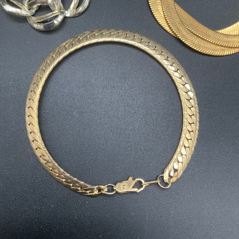 Vintage Avon Gold Silver Tone Jewelry Set 7pc Necklaces Bracelet Rhinestone