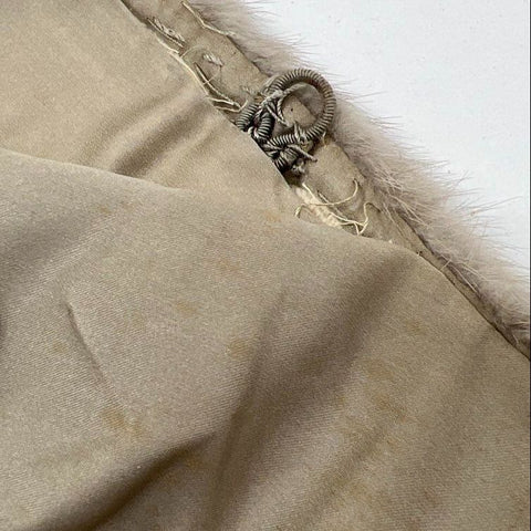 Vintage Royal Furs Women's Real Fur Shawl Stole Gray Taupe Handstitched Salinas