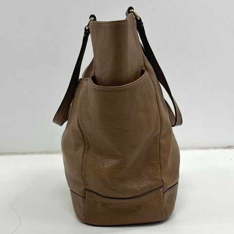 Coach Brown Pebbled Leather Taylor Tote Bag Gold Hardware F23662