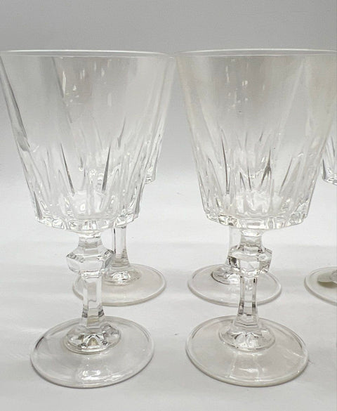 Princess House Highlights Lead Crystal Goblets Set of 8 France Clear Vintage