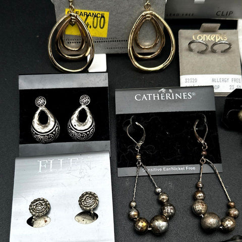 Vintage to Modern Costume Earring Lot 15 Pairs Tracy Mitchell Catherines Ellen