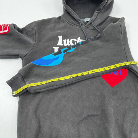Kids See Ghosts Hoodie Dark Gray Camp Flog Gnaw Lucky Me Graphic XL