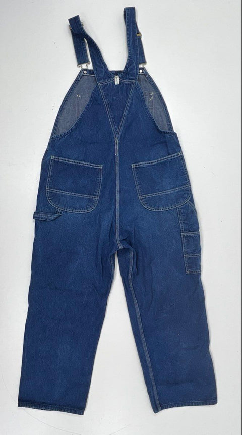 Vintage 80s Key Imperial 704KY Denim Bib Overalls Workwear USA Sz 36