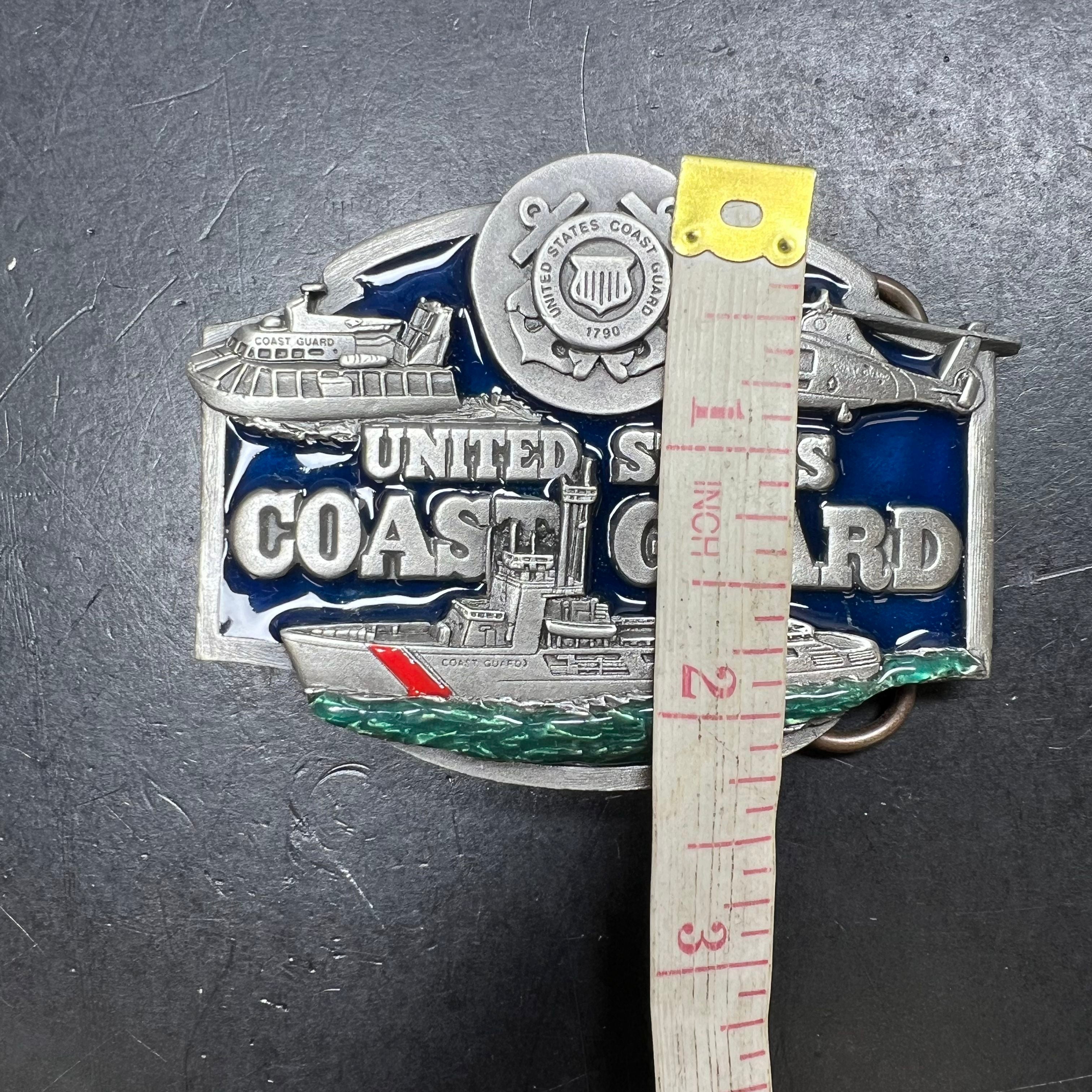 United States Coast Guard Silver Belt Buckle Siskiyou 1988