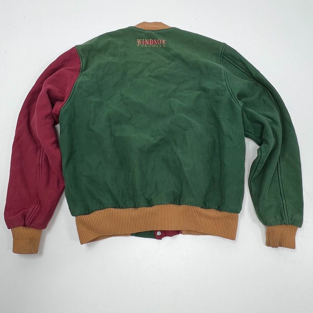 Vintage 90s Windsor Canadian Colorblock Sweatshirt Varsity Jacket Men's L