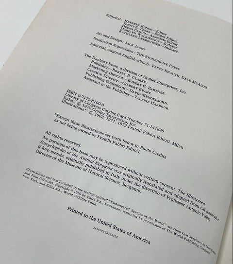 Vintage 1972 The Illustrated Encyclopedia Animal Kingdom 20 Volume Set