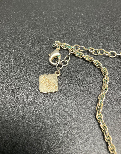 Kendra Scott Lot of 2 Necklaces Gold Tone Tassel & Silver Tone Mother of Pearl