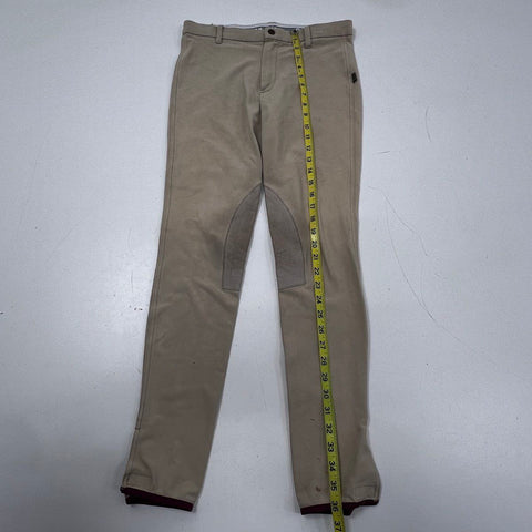 Devon Aire Women's Beige Horse Riding Jodhpurs Breeches Knee Patch Sz M
