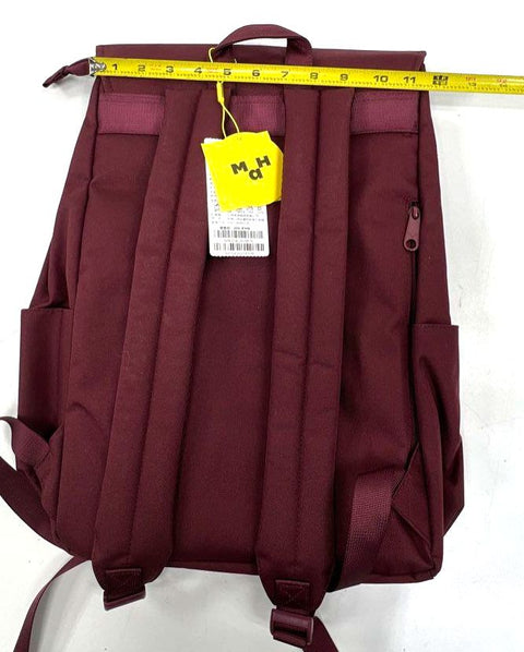 MAH Burgundy Minimalist Flap Top Backpack Rucksack MR20B195S06 NWT