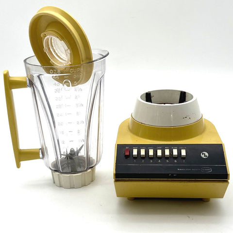 Vintage Hamilton Beach Scovill 7-Speed Blender Harvest Gold Yellow Tested