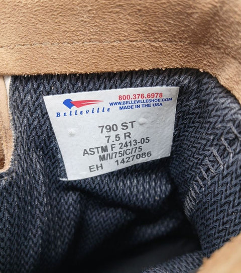 Belleville 790 ST Desert Tan GORE-TEX Military Steel Toe Boots Size 7.5 R