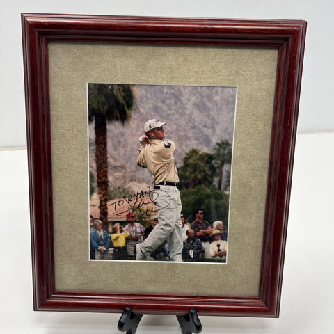 David Duval Autographed Framed Golf Photo Personalized "To Ryan" PGA Pro