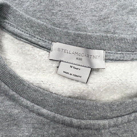 Stella McCartney Kids Fringed Star Sweatshirt Dress Gray Sz 14Y