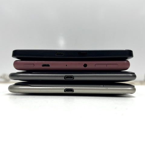 Amazon Kindle & B&N Nook E-Reader Tablet Lot 4 Devices With Case Tested