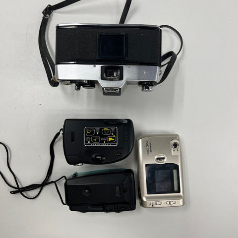 Lot of 4 Petri Polaroid Film Digital Cameras For Parts Repair AS IS