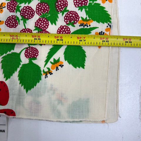 Vintage JC Penney Fruit Berries Print Tablecloth 90 x 68 Cotton Kitchen Linen