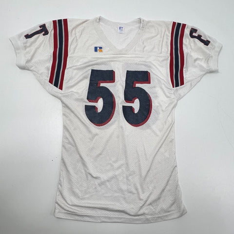 Vintage 80s Russell Athletic Football Jersey #55 Mesh Made in USA Sz M