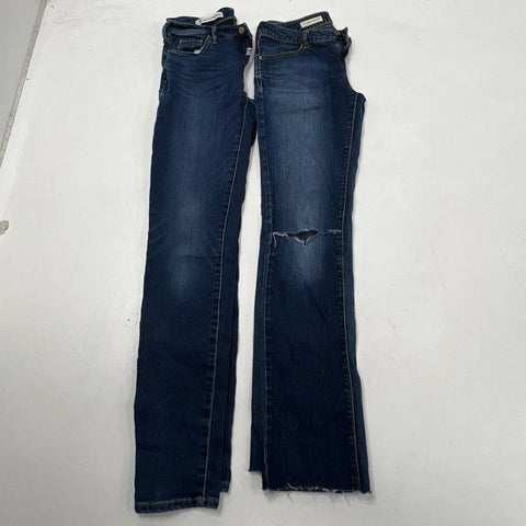 Pilcro Women's Jeans Lot of 2 Blue Denim Flare & Skinny Size 27