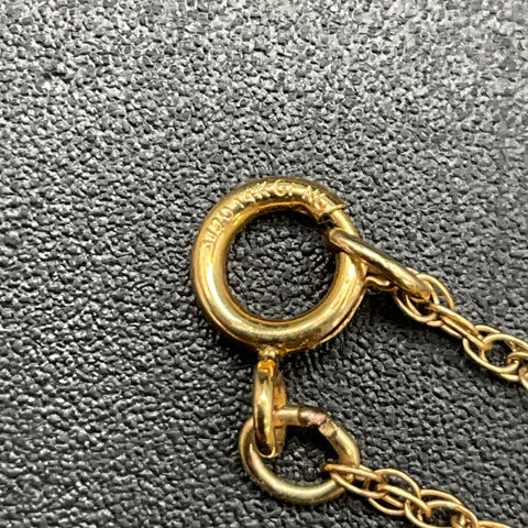 14K Gold Filled Two-Tone Cross Pendant Necklace 18" 1/20 14K GF