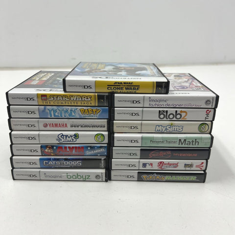Nintendo DS Official Game Cases & Manuals 16pc Lot Pokemon Star Wars