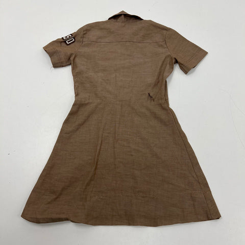 Vintage 70s Girl Scouts USA Official Uniform Dress Troop 150 Patch Sz 6