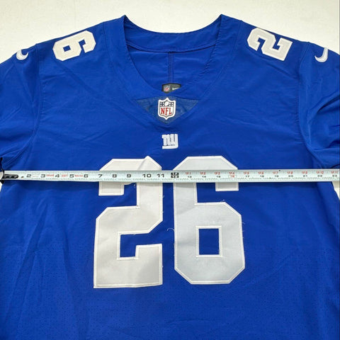 Nike Men's New York Giants Saquon Barkley Blue On Field Jersey Sz 52