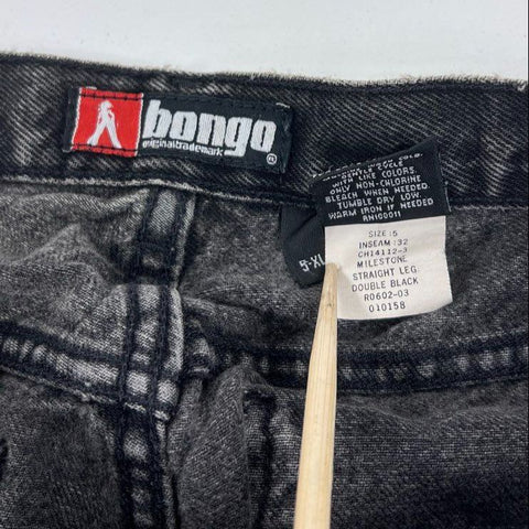 Vintage 90s Bongo Black Acid Wash High Rise Straight Leg Jeans Women's 5
