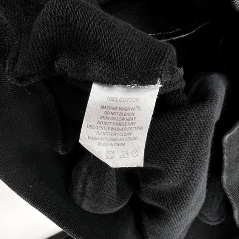 WWH Whole Wheat Honey Men's Black Gothic Heavyweight Boxy Hoodie Thumbholes Sz S