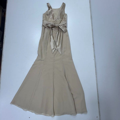 NWT David's Bridal Women's F12732 Dress Gown Champagne Bridesmaid Formal Sz 10