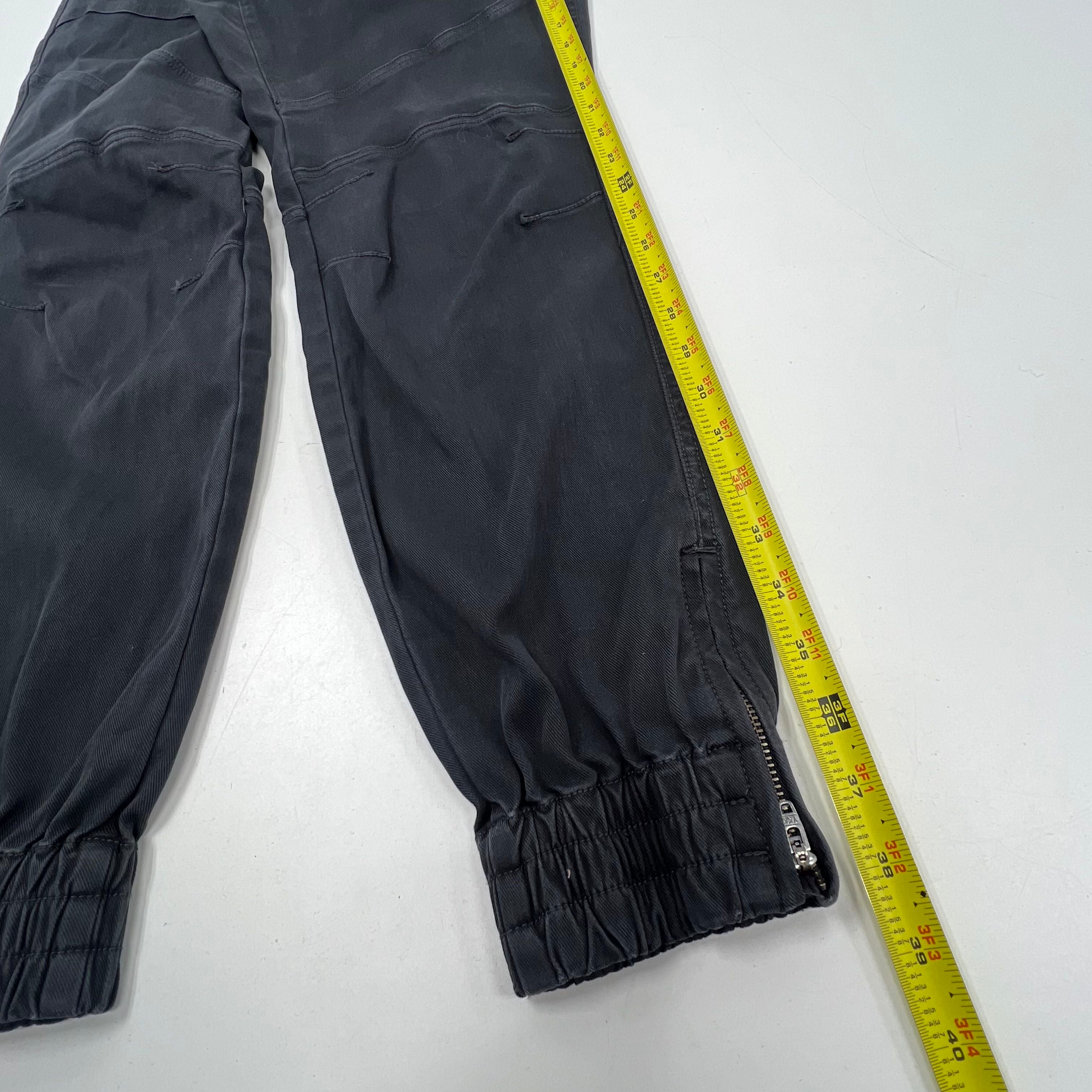 NWT Spanx Stretch Twill Cargo Jogger Washed Black Pant Size Medium