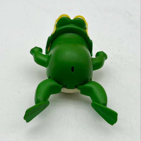 Vintage Masudaya 1977 Swimming Frog Toy Figure With Glasses Loose Hong Kong