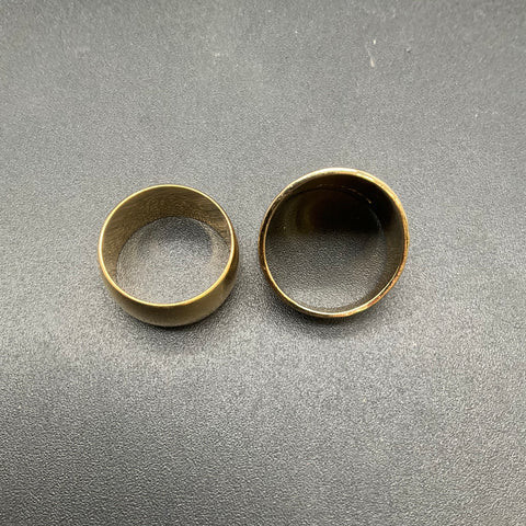 Park Lane Gold Tone Rings Lot of 2 Hammered & Domed Costume Jewelry Sizes 6.5 8