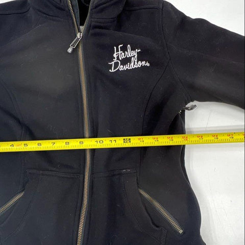Harley-Davidson Genuine MotorClothes Full Zip Hoodie Reflective Black Sz S