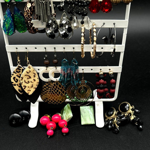 Mixed Fashion Earrings Jewelry Lot 22 Pairs Boho Ethnic Animal Print Dangles