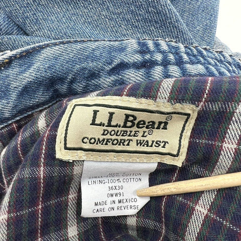 Vintage LL Bean Men's Flannel Lined Jeans & Chinos Pants Lot of 2 Sz 36x30