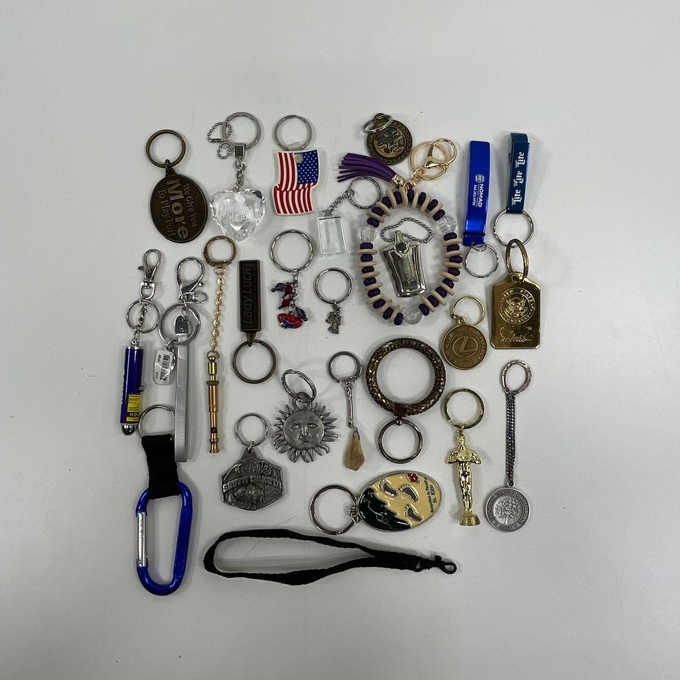 Assorted Keychain Lot Mixed Styles Various Sizes Themes Uses