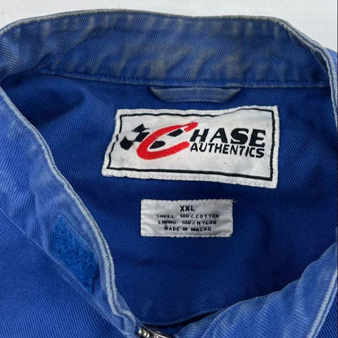 Vintage Y2K Chase Authentics NASCAR Mark Martin #6 Pfizer Jacket Blue Men's XXL