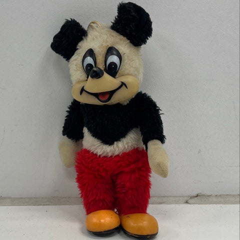 Vintage Andy Panda Plush Doll Toy 8" Walter Lantz Productions 1960s Vinyl Face