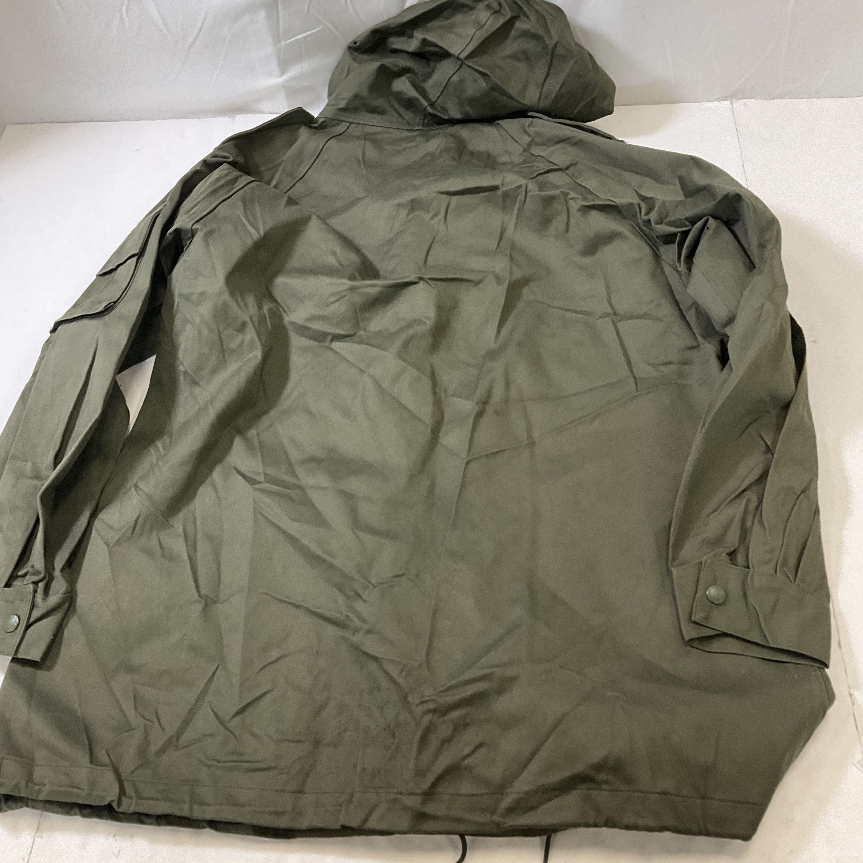 Fecsa Green Water Resistant Military Hooded Coat Size 52 104L Madrid 1998