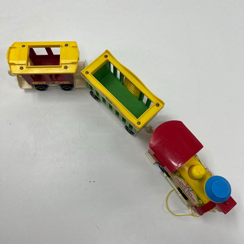 Vintage Fisher-Price #991 Circus Train & Truck Lot Plastic Toys 1970s